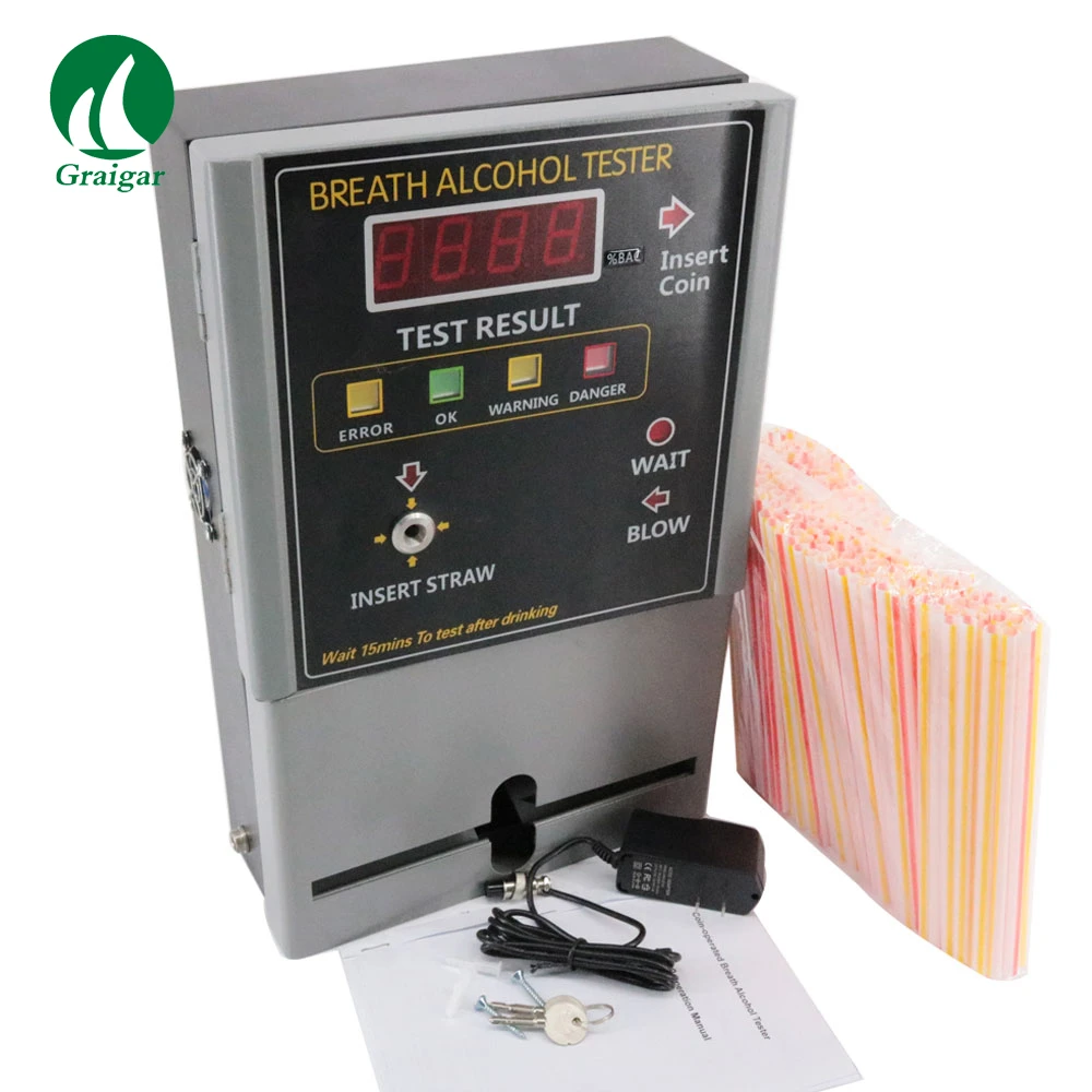 At319 High Quality Alcohol Breath Detector Vending Machine With Coins Acceptor Coin Operated Breathalyzer With Video