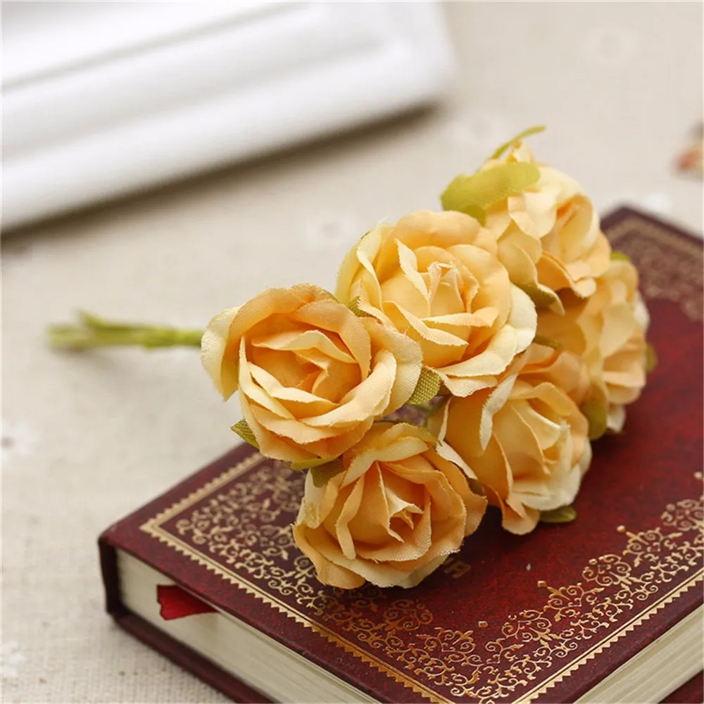 60 Pcs Lot 2 Cm Gradient Silk Mini Rose Bouquet Artificial Flower Decoration For Wedding Diy Decoration Cap Wedding Flowers Artificial Flowers Decoration Flower Decorationmini Rose Aliexpress