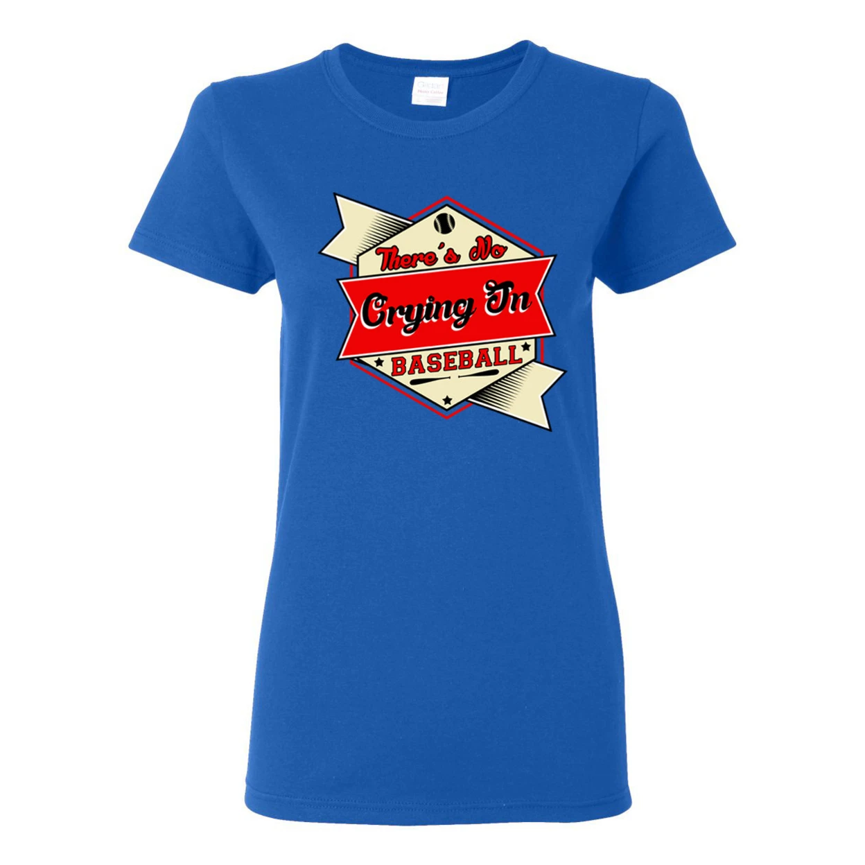 Ladies There's No Crying In Baseball Sports Funny Humor DT T-Shirt Tee 2331 (3)