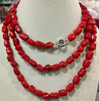 

Beautiful necklace made of corals in Irregular cylinder form 36" long 50"