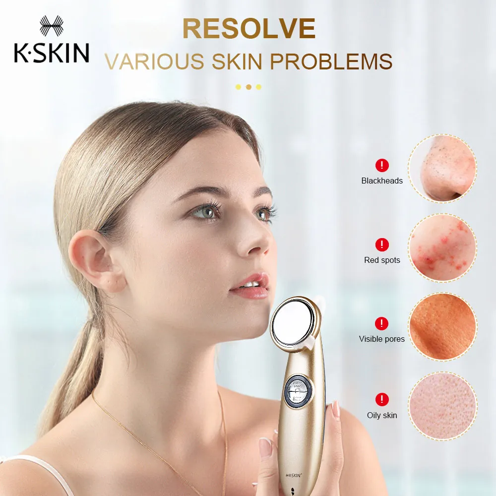K-SKIN KD9930 Facial Thermostat Beauty Introduction Instrument Beauty Device Face Cleansing Massager for Women Facial Skin Care