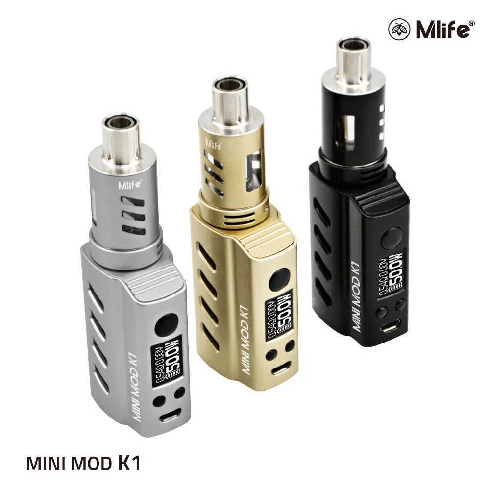 

Original Mlife Mod K1 Mini Starter Kit With 50W in-built 1200mAh Battery Mod and 1.8ml Atomizer E Cigarette Vape Kit