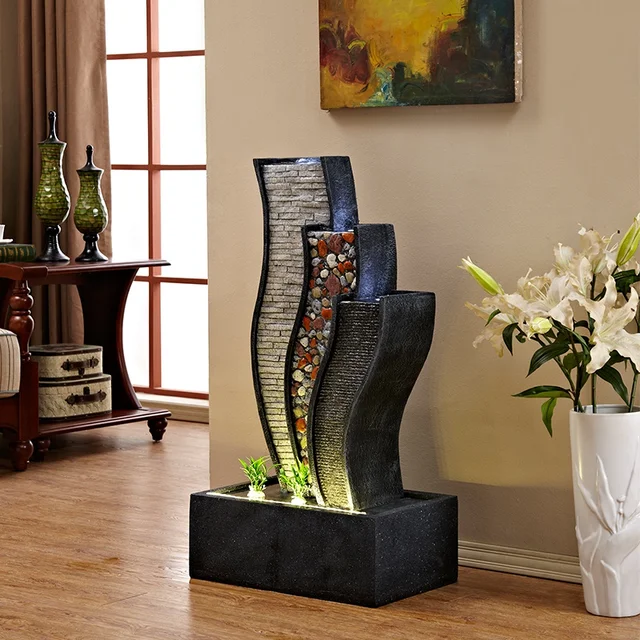 La fontana di acqua decorazione pavimento balcone decorazione stagno ... Feng shui salotto