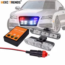 Led Ambulance Police light 12V Car Grill Strobe Light Amber Flashing Firemen EMS Emergency Vehicle Warning light Car-Styling dempsey high quality led warning light police emergency ambulance car roof strobe flashing warning light magnetic tbd c9l3