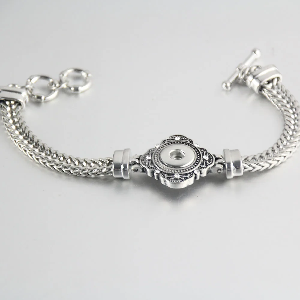 Buy Stering armband 12mm metal snap button jewelry