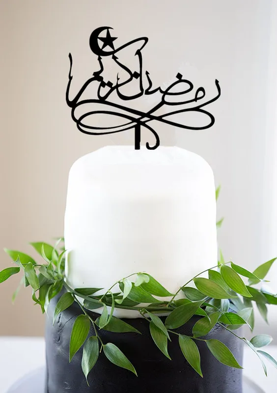 Ramadan Decoration Eid Cake Toppers Happy Eid Mubarak Party Decoration Muslim Festival Party Decor Eid and Ramadan Decorations