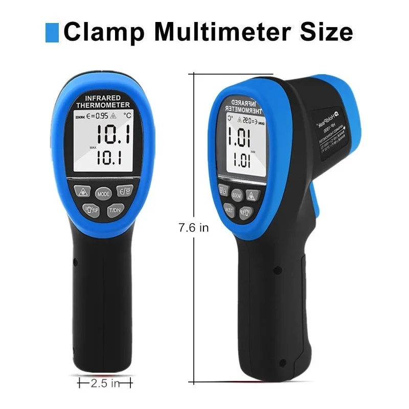 Holdпик-50-1500 'C/-58-2732 'F высокотемпературный цифровой инфракрасный термометр лазерный инфракрасный температурный прибор пирометр