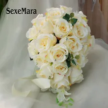 Свадебные подружки невесты шампанское розовый водопад Свадебный Букет романтический свадебный букет цветок невесты Свадебные аксессуары