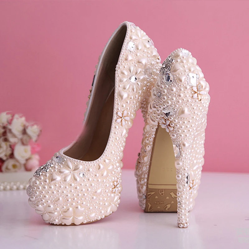 baby pink wedding shoes