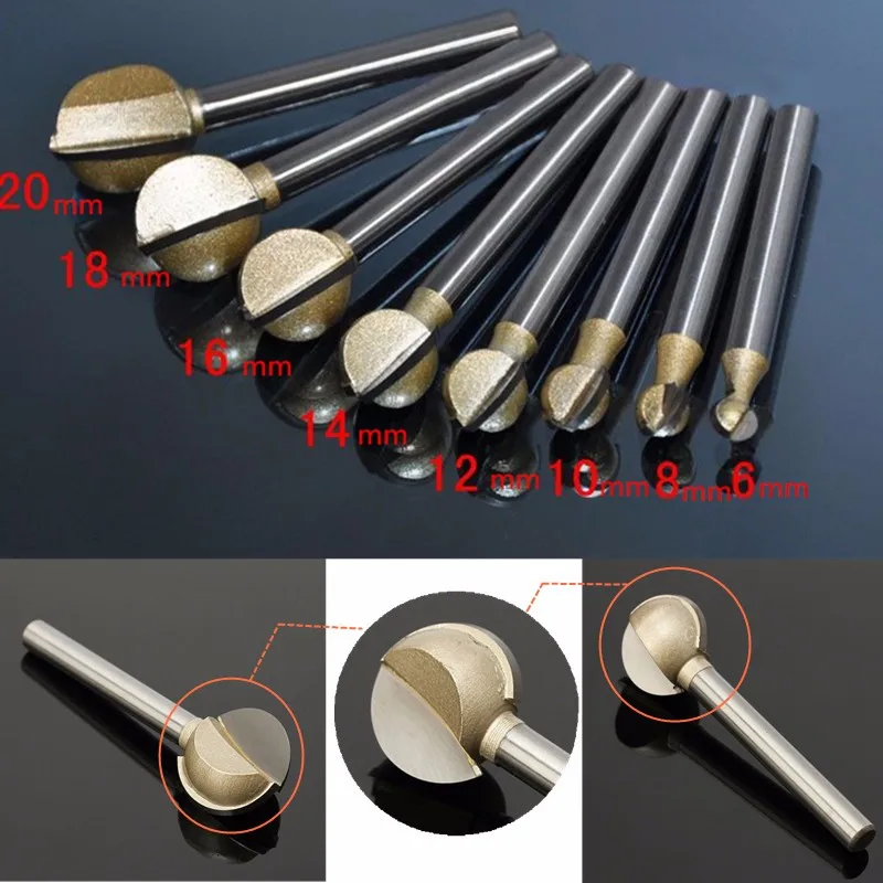  Steel Pill Woodworking Ball Shape Milling Cutter Carving Tool Wood Knife Chisel Drill Dremel Rotary