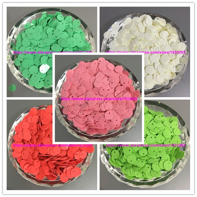 

4000pcs (50g) 6mm Solid Color Side Hole Flat Loose Sequin Paillette Sewing,Wedding Craft,Kids DIY Garment Accessories Scrapbook