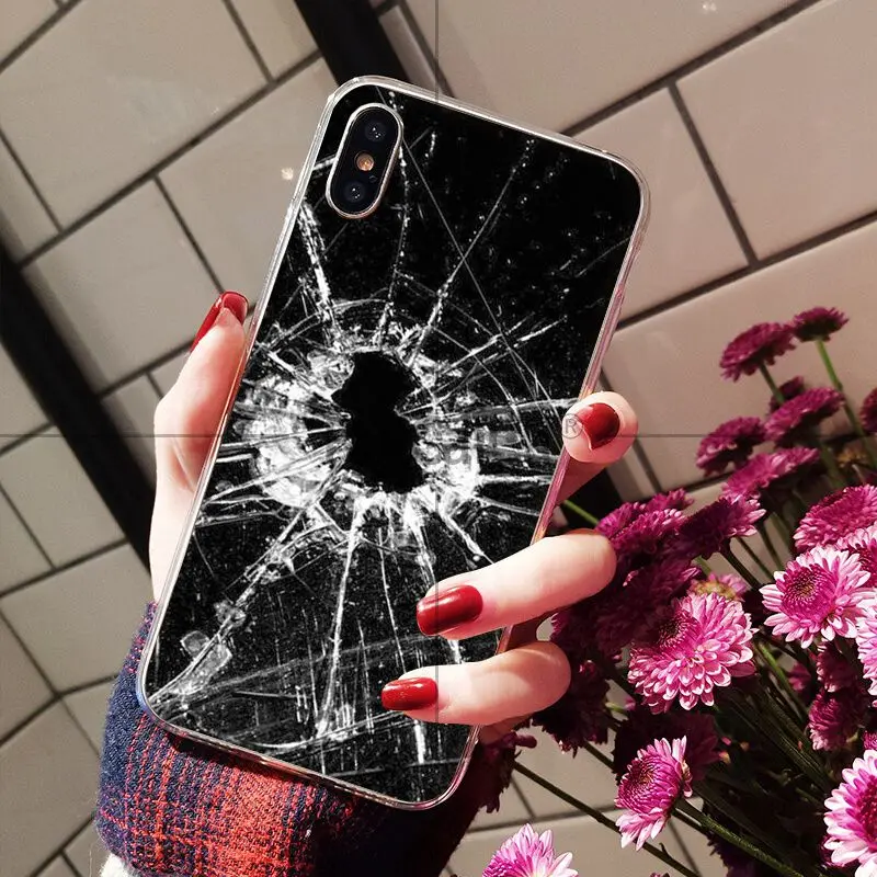 Broken glass screen