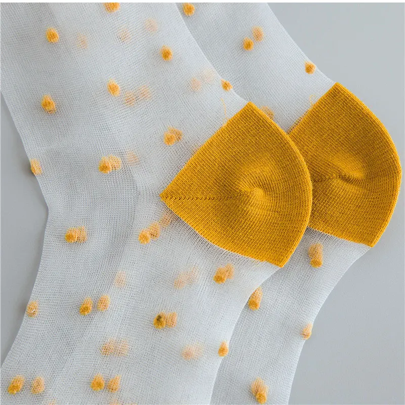transparent socks white