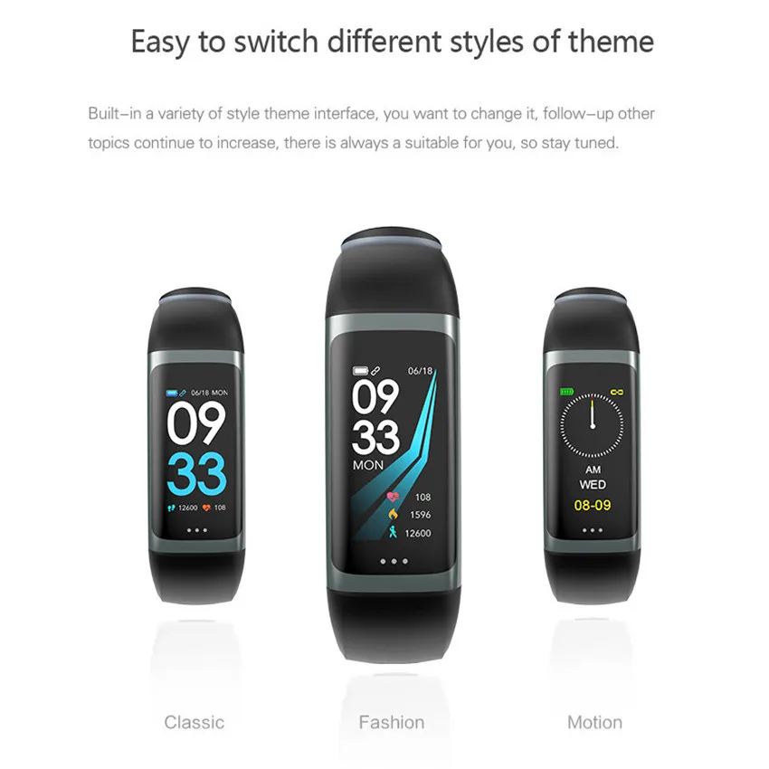 

Smart Bracelet IP67 Waterproof Heart Rate Blood Pressure Oxygen Fitness Bracelet Multi Sport Mode Smart Wristband Smart band