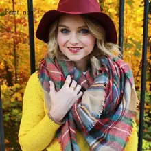 New Winter Autume Scotland Tartan Rectangle Check Large Scarf Shawl Pashmina Stole Square Scarf