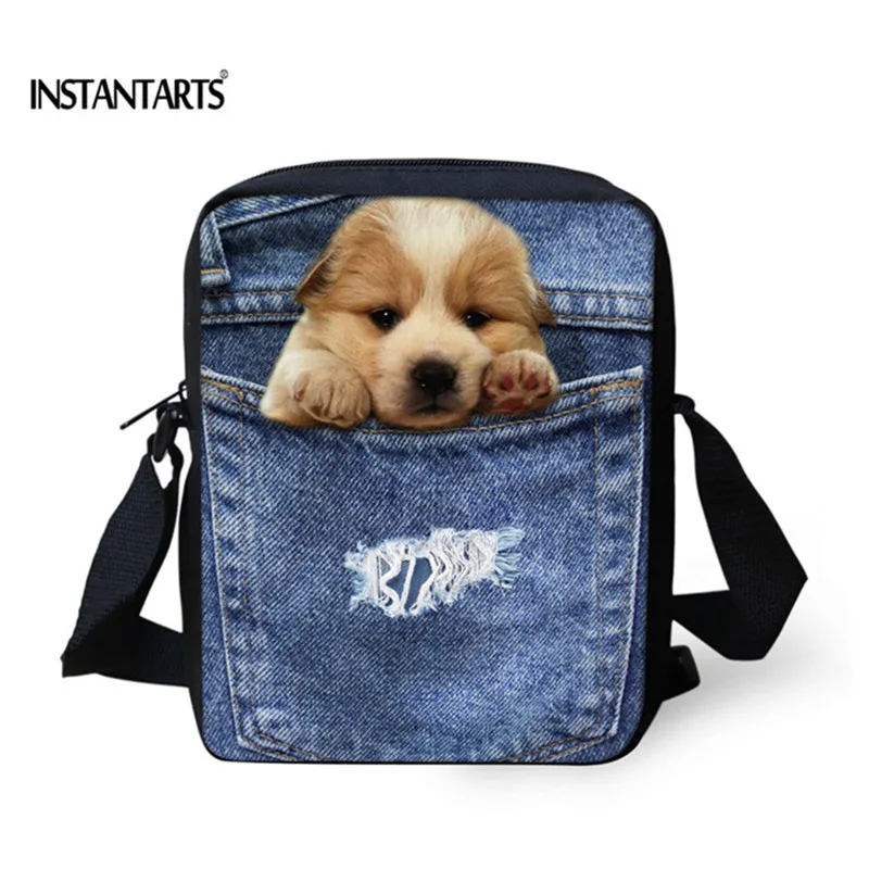 INSTANTARTS Cute Puppy Dog Pattern Children School Bags Brand Small