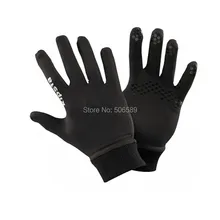 outdoor gloves adults for running warm keeping material polyester black XXL