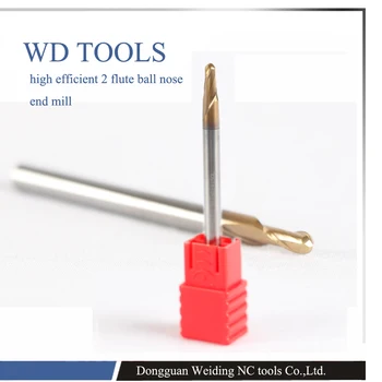 

R2.0X75LX4D SICO COATING SLONS HRC65 tungsten solid carbide BALL NOSE end mill for CNC milling machine