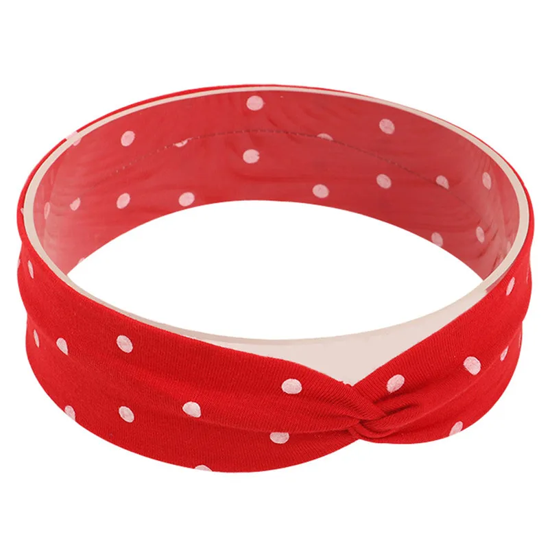 Baby Kids Headband Cute Baby Toddler Infant Headband Dot Printing Stretch Hairband Bebe Headdress tiara infantil #35S25 (4)