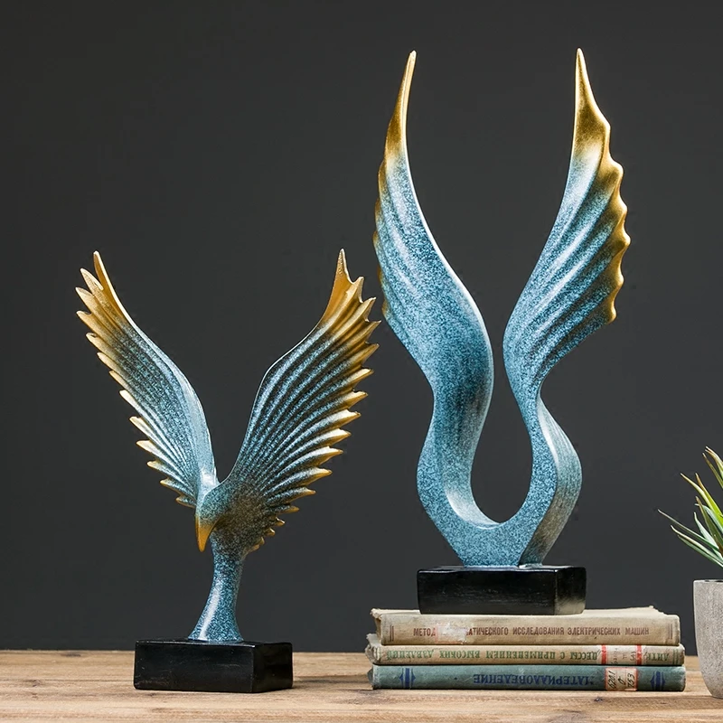 

Creative Resin Eagle Figurines Vintage Eagle Statue Home Decor Crafts Room Decoration Objects Fengshui Animal Figurines Ornament