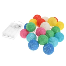 10 светодиодный s 20 светодиодный s хлопковый шар Праздничная гирлянда Свадебная вечеринка рождественское светодиодное украшение атмосферный шар гирлянды струнные лампы