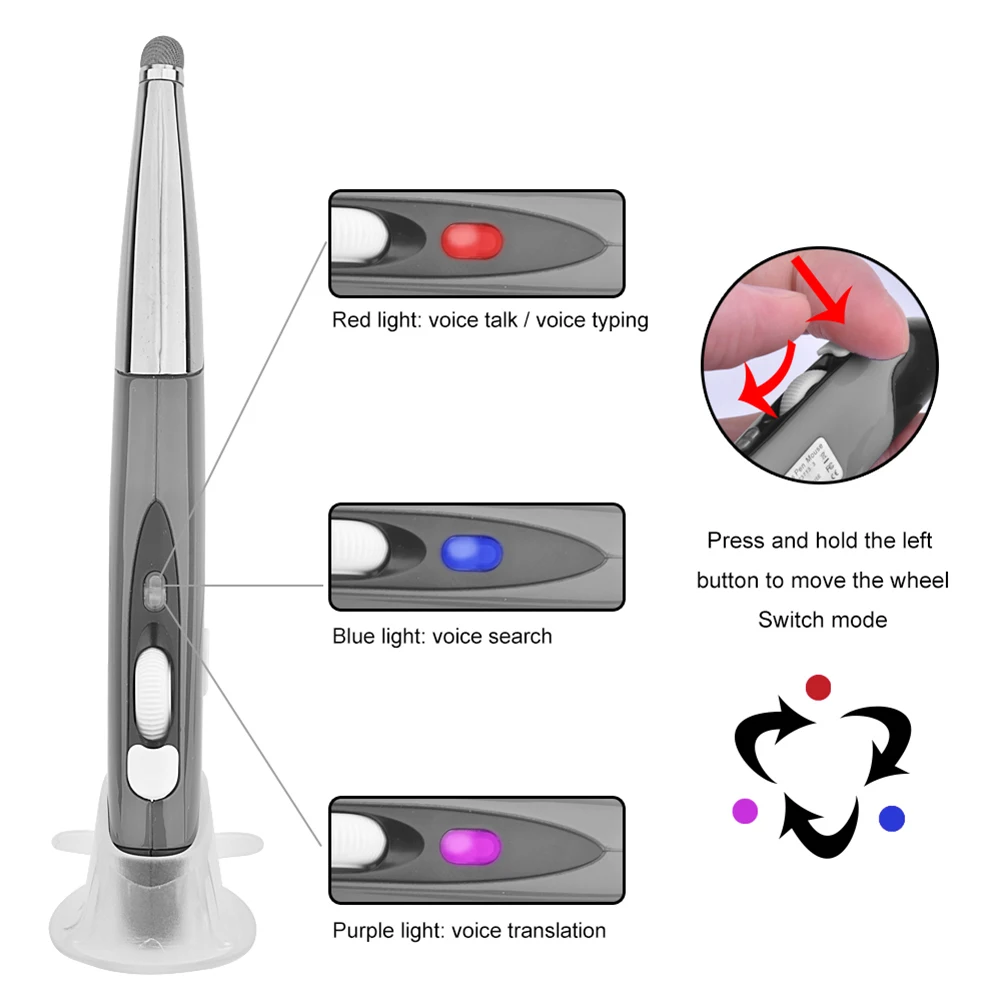 PR-06S 4-кнопочный Беспроводной смарт-26 Язык голосовой переводчик ввода ручка Мышь для хорошего качества для детей