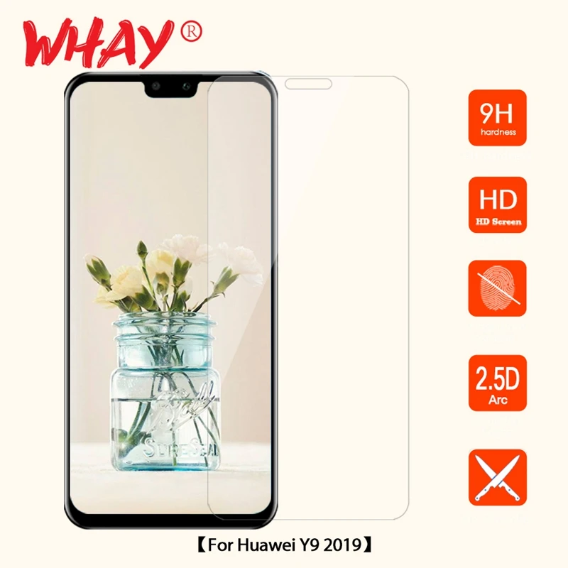 Закаленное стекло WHAY для Huawei Y9 2019 2.5D Защитное телефона 2019|Защитные стёкла и