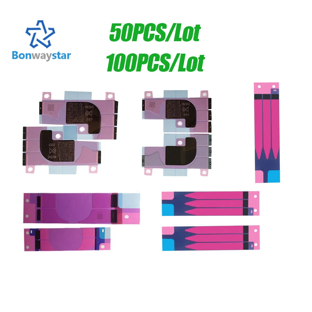 

100pcs or 50pcs Battery Adhesive Sticker 4 4S 5 5C 5S 6 6S 6SP 6P 7 7P 8 8P X 5 3M Double Tape Pull Trip Glue Replacement Parts