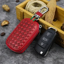 ZYD-COOL Genuine Leather Women Key Wallet Male Car Key Bag Keys Holder Pattern Key Case Large Capacity Organizer Small Wallets