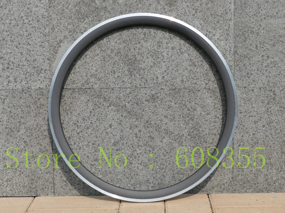 

3k UD Carbon Matt Glossy 700C Road Bike Clincher Wheel Rim 38mm Alloy Brake Side 20.4mm 23mm width