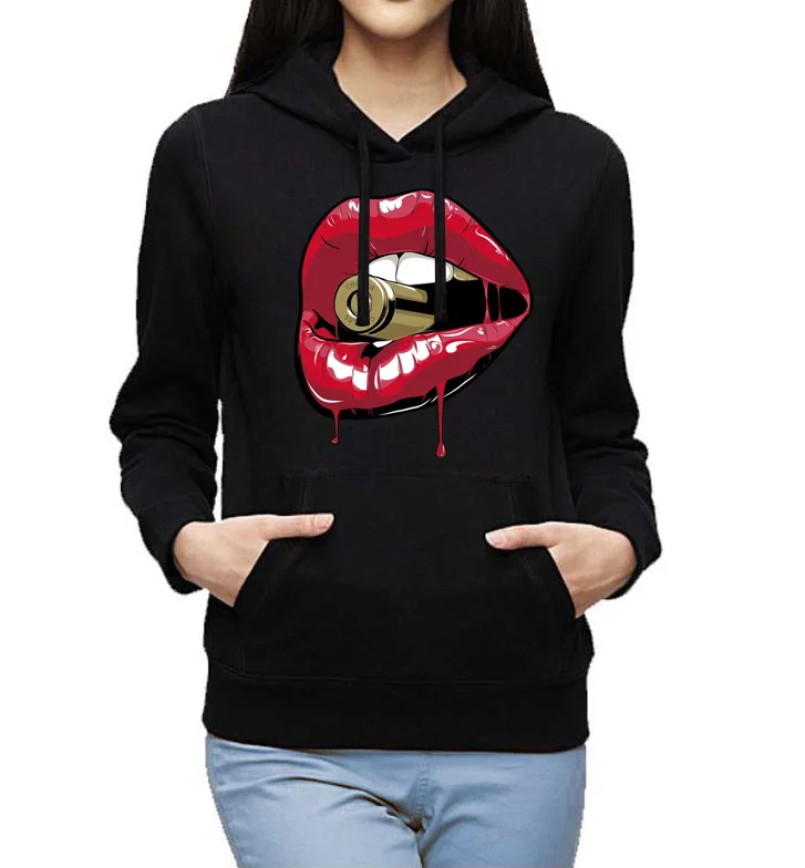 

This is hip hop Big Red Lips 3D bullet Thick Autumn winter Cotton man women boy girl fleece sweatshirt hoodie thicken top