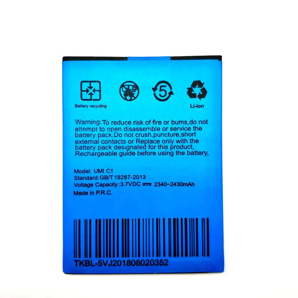 

New 2340-2430mAh Battery Replacement For UMI C1 UMI Cross Vinus C1 mobile phone Batteries in stock