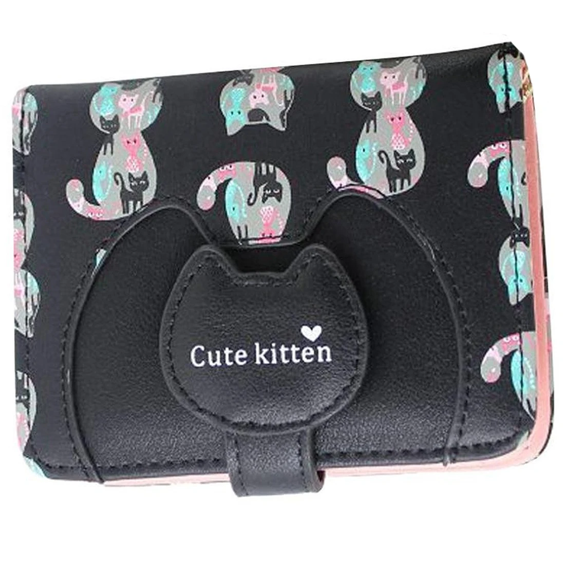 

Women Ctue Cat Short Wallet Purse Bags Handbags Card Holder