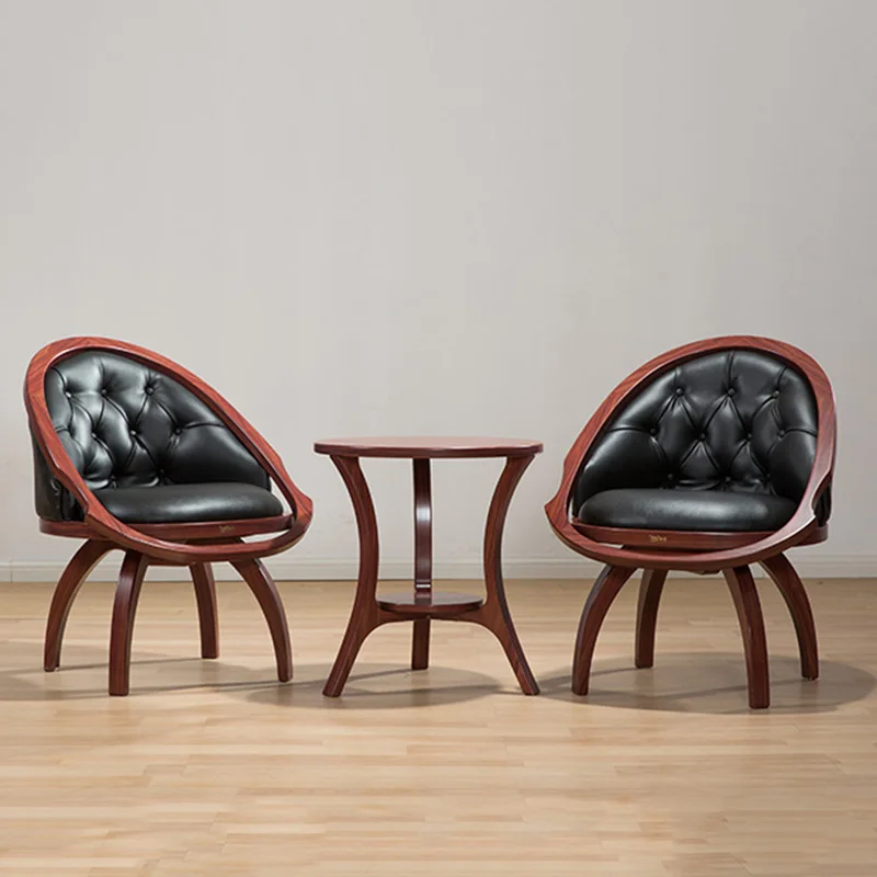 Retro nostalgia antique design furniture suits solid wood tea table suitable for living room elegant set chair M088+M257