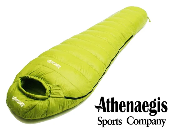 melhor Athenaegis 1500g ganso branco para baixo de enchimento podem ser emendados múmia ganso ultra leve para baixo saco de dormir