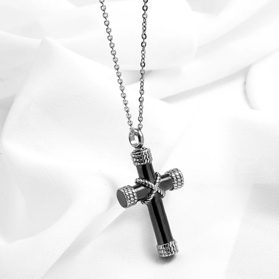 RIR открывающийся крест урна кулон ожерелье пепел урна ожерелье памятный кулон из нержавеющей стали водонепроницаемый впечатляющие ювелирные изделия