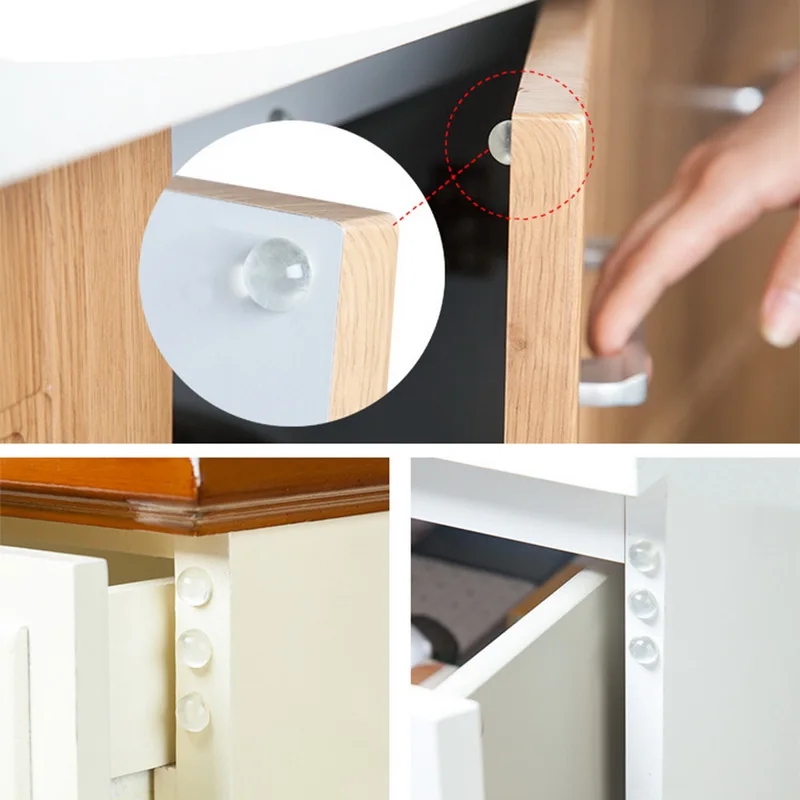 

24PCs Self Adhesive Rubber Feet Pads Silicone Transparent Cupboard Door Close Buffer Stop Cushion For Drawer Cabinet New