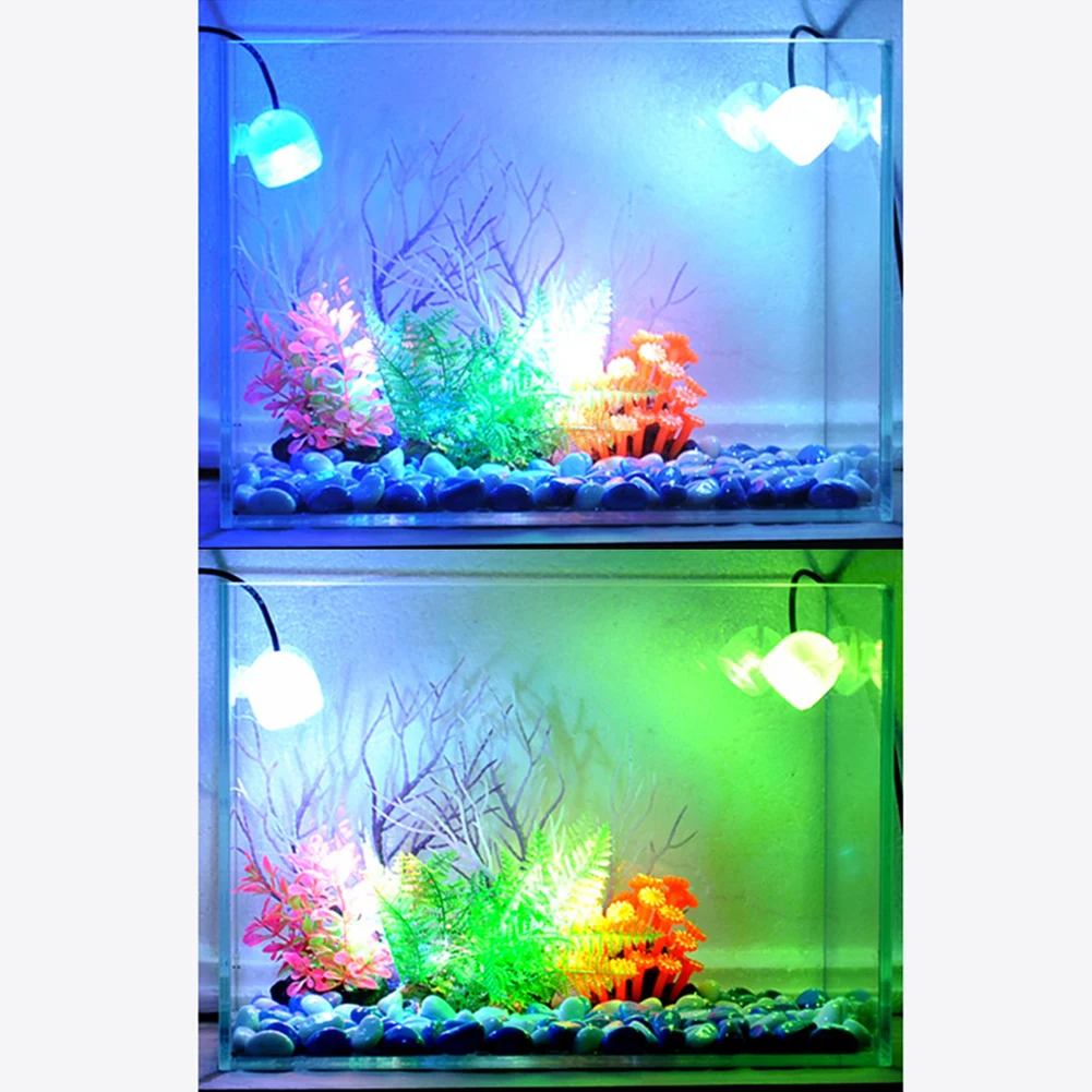 1 Вт 6 цветов мини подводная лампа погружной светильник для аквариума водонепроницаемый Светодиодный светильник с европейской вилкой