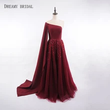 Dreamy свадебное вечернее платье с прозрачным вырезом на одно плечо роскошное платье с бисером и блестками, торжественные платья под заказ