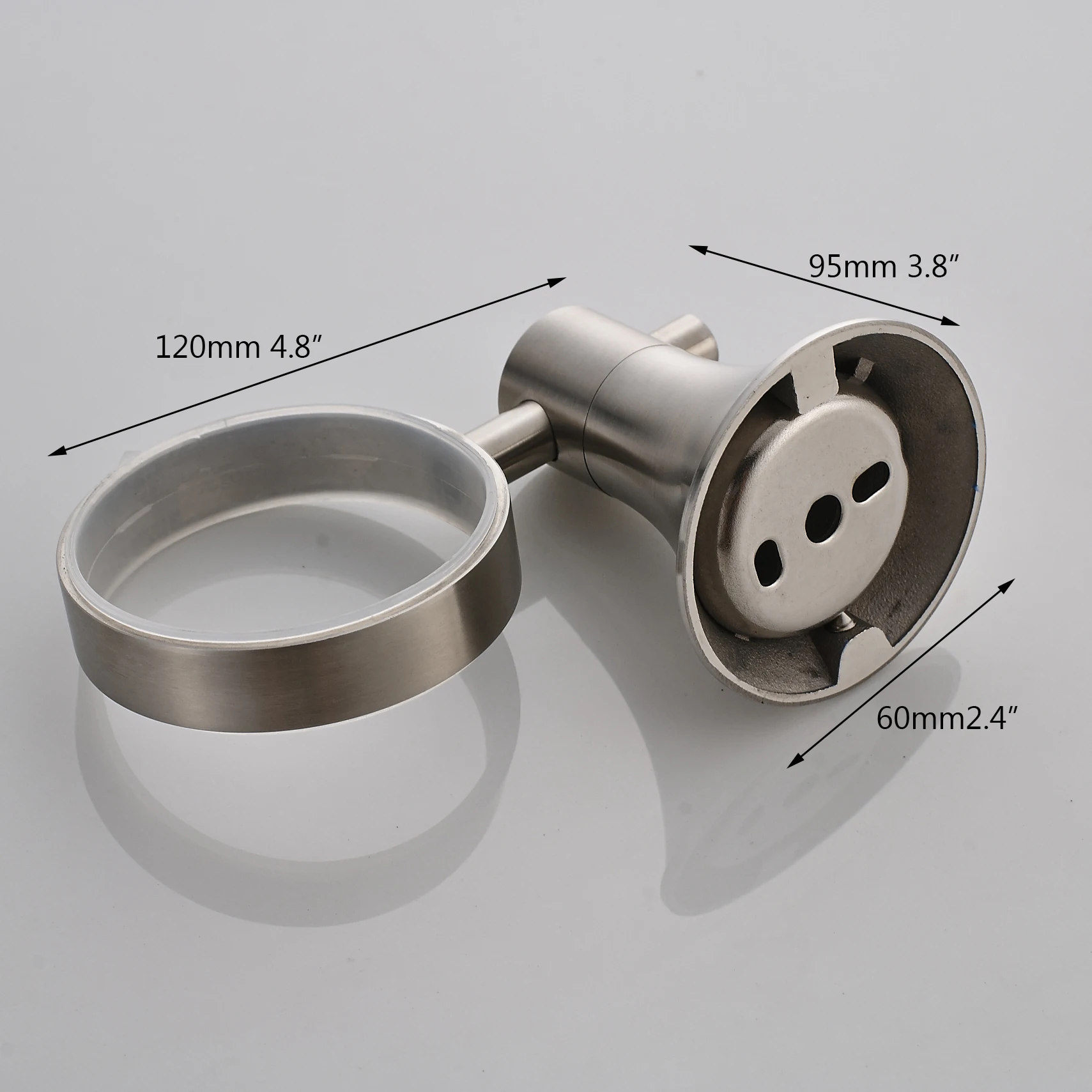 Torayvino Bathroom Toothbrush Holder Rack Chrome Finish Nickel Brush Stainless Steel Wall Mounted Shelf