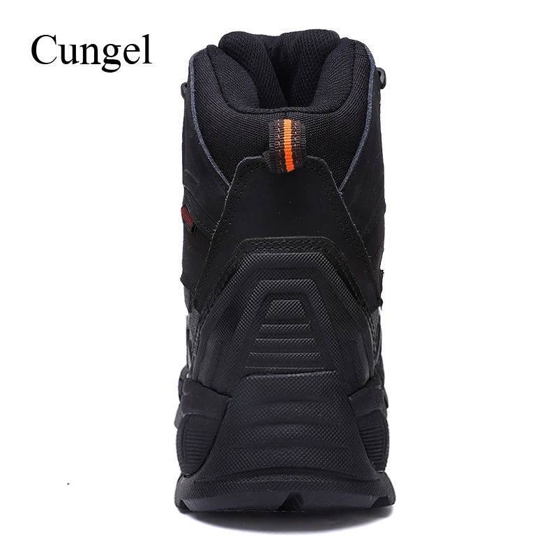 Cungel High quality Men Safety shoes Steel toe cap Leather Work boots Military Combat boots Outdoor Hiking boots Waterproof Cungel High quality Men Safety shoes Steel toe cap Leather Work boots Military Combat boots Outdoor Hiking boots Waterproof