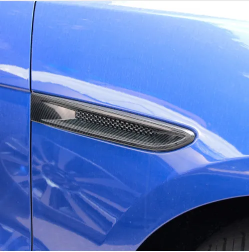 Углеродное волокно стиль автомобиля боковое крыло накладка 3D наклейка для Jaguar XE F