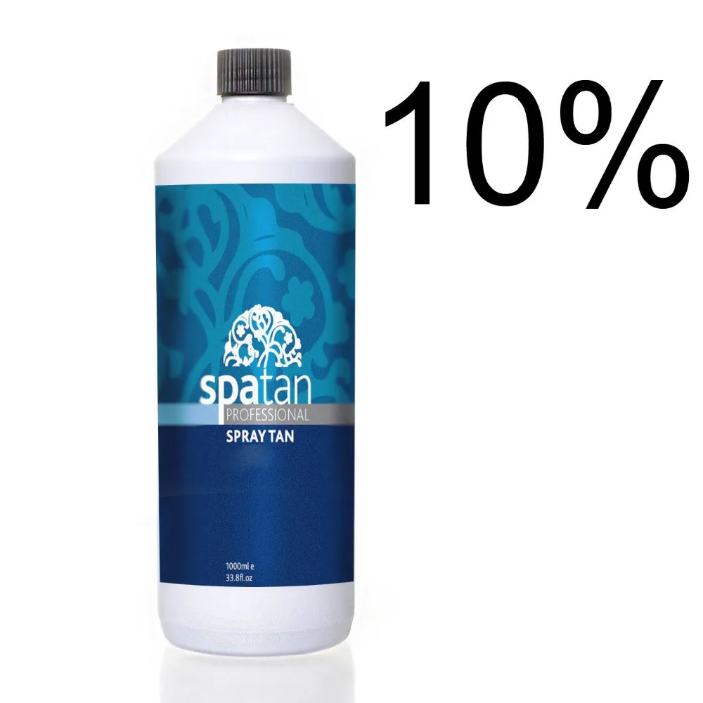 

1 Litre 1000ml Spatan 10% DHA fake spray tan solution for HVLP & Airbrush Tanning Professional salon lotion self tanner