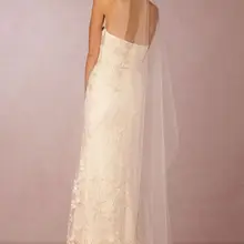 Высокое качество фаты глава длинные тюль фата на мантилью лента край часовня длина фата V823