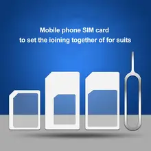 New Arrival 4Pcs Universal Mobile Phone Nano SIM to Micro/Standard Card Adapter Converter