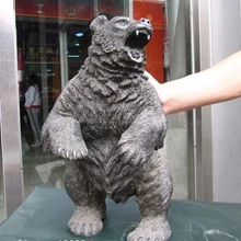 Песня voge gem S0530 16 Китайский Чистая Бронза Медь животных ниже черный медведь Искусство скульптура статуя