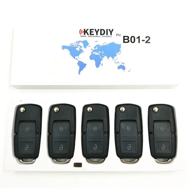

5PCS KD B01 KD Remote Control Key 2 Button vw Style B Series For KD900/URG200/KD200 Keydiy Key Programmer Machine for VW B01-2