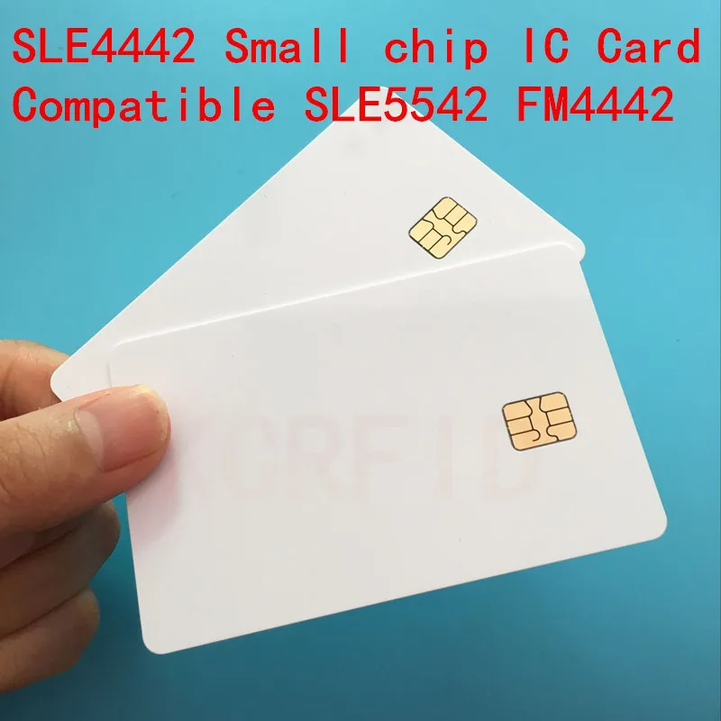 SLE4442 маленький чип Совместимость FM4442 SLE5542 Contack чип белый смарт-карта ПВХ 20 шт