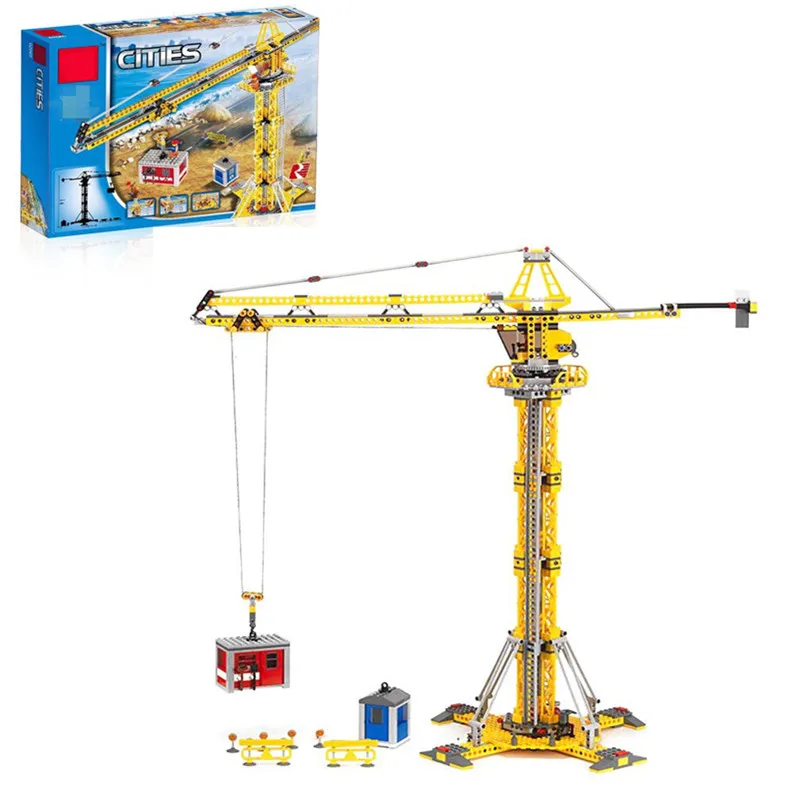 

Fit Legoinglys City Series the Building Crane Set Building Blocks Bricks City Lifting Machine Children Toys Gift for children
