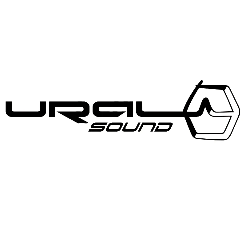 Забавная Виниловая наклейка для автомобиля № 20*5 см Урал Sound v2 серебристая/черная